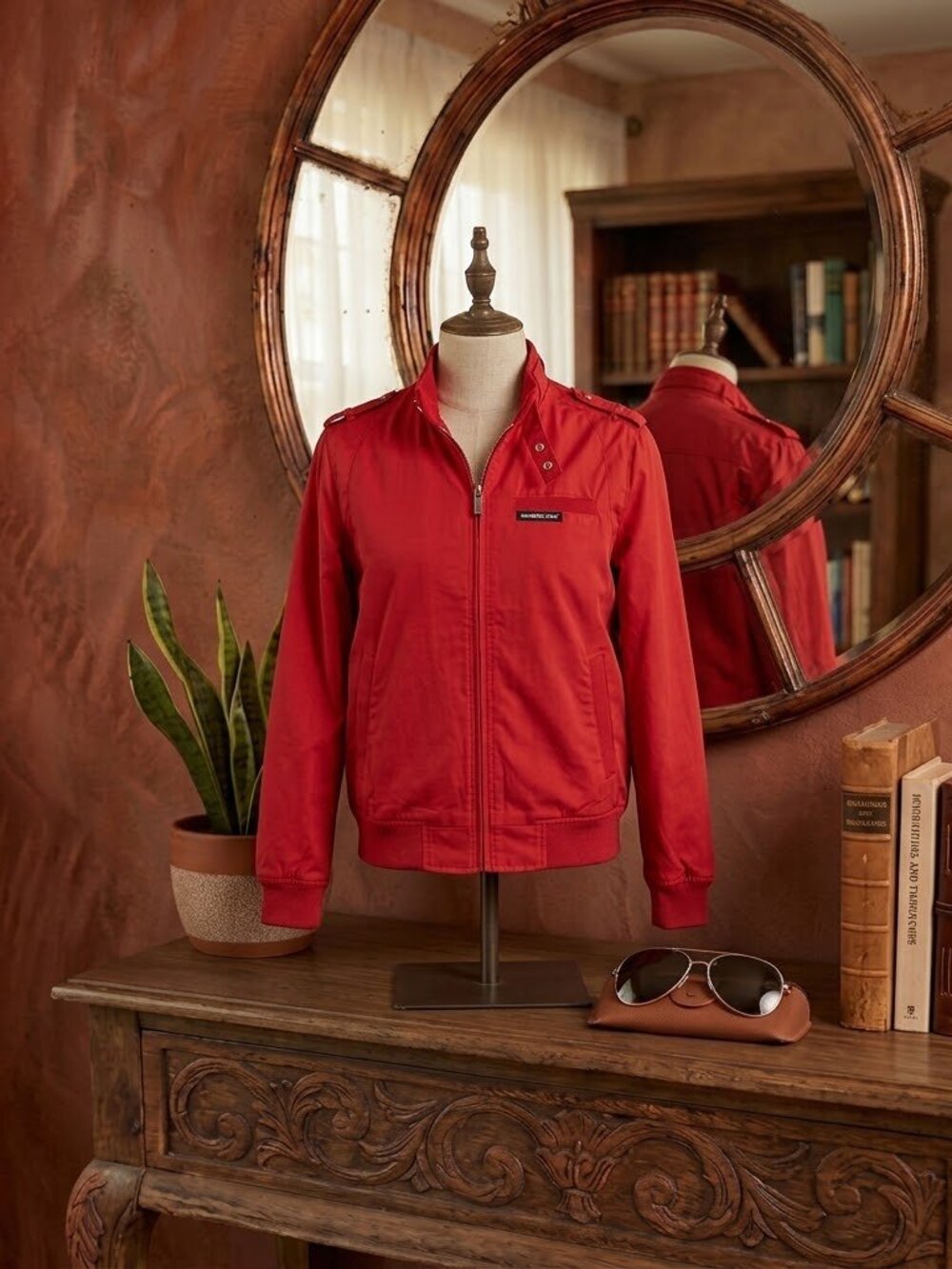 Members Only Bright Red Women's Bomber Jacket